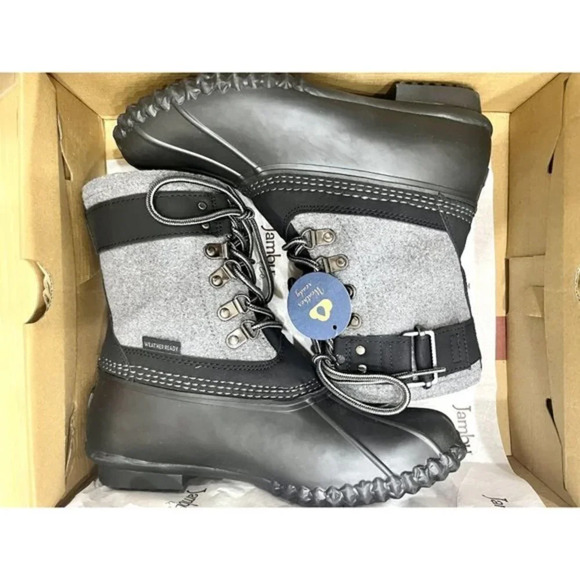 JBU By Jambu Calgary Duck Boots Black & Gray NIB New 6 - Picture 4 of 4